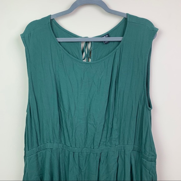 Torrid Green Sleeveless Tunic Long Top Women’s Sz. 3 Plus Size With Pockets! - Picture 2 of 9